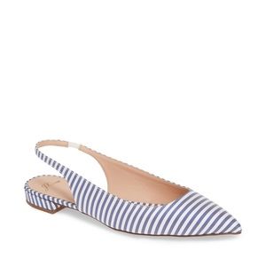 NWOT JCrew - Slingback flats in stripe - 7.5